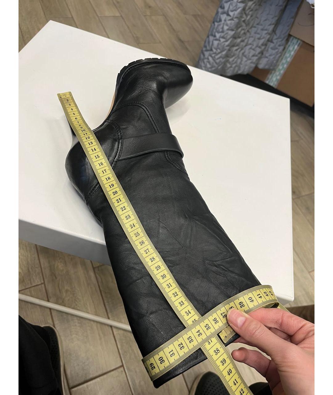 JIMMY CHOO Черные кожаные сапоги, фото 4