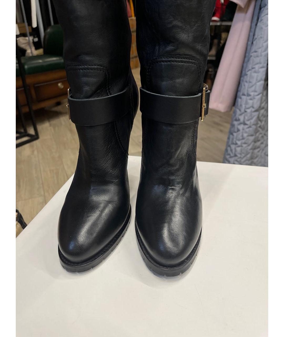 JIMMY CHOO Черные кожаные сапоги, фото 7