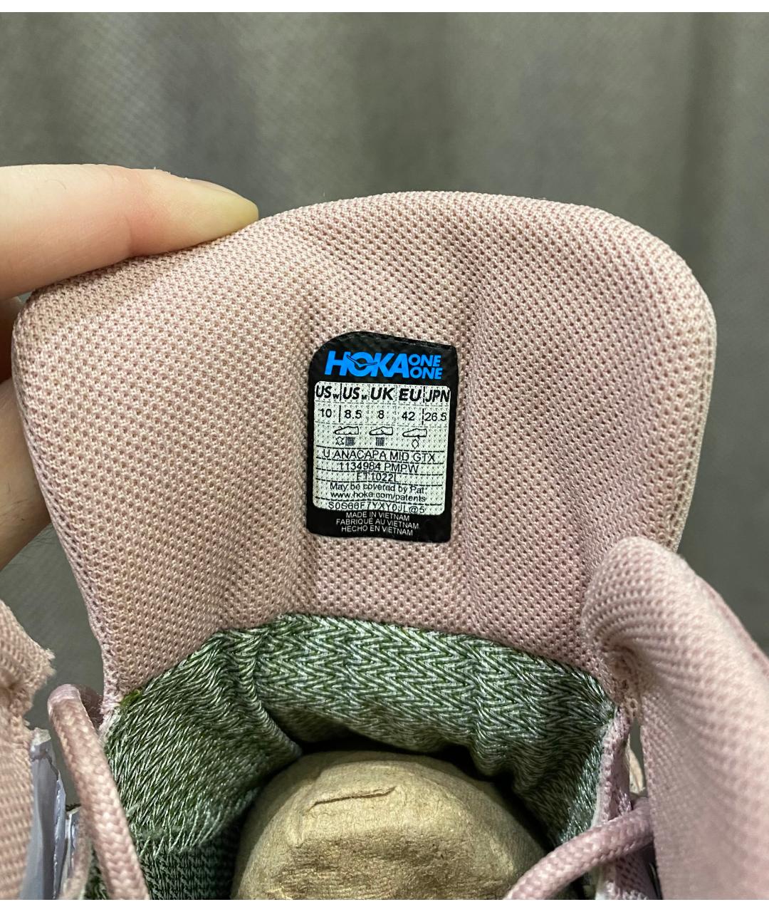 HOKA Розовые кожаные ботинки, фото 6