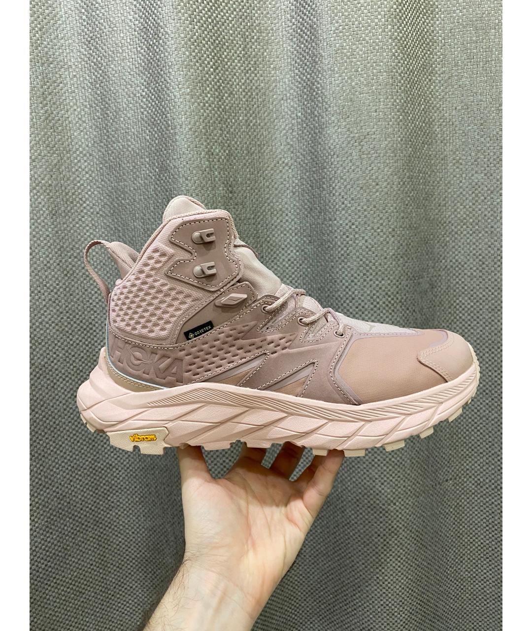 HOKA Розовые кожаные ботинки, фото 7