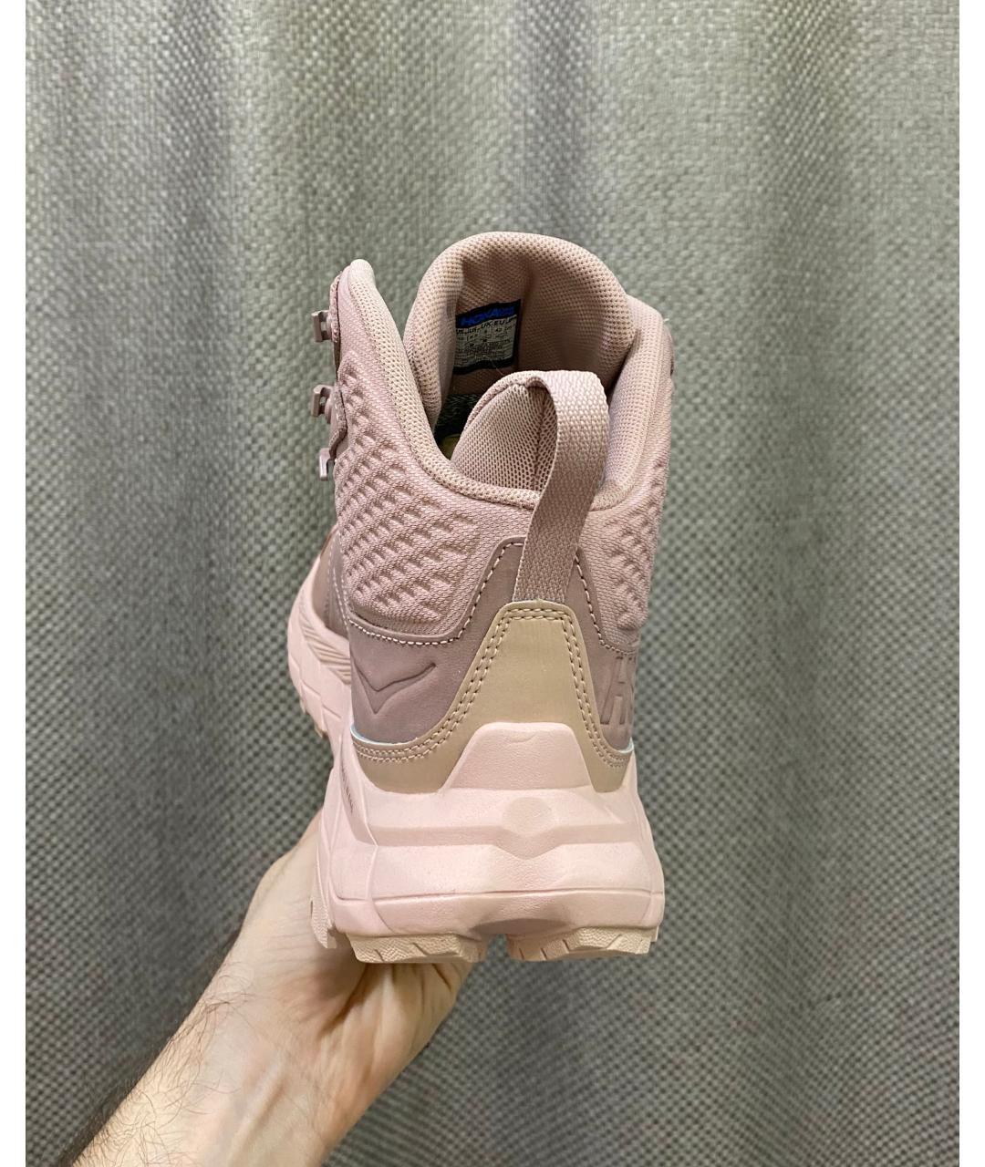 HOKA Розовые кожаные ботинки, фото 4