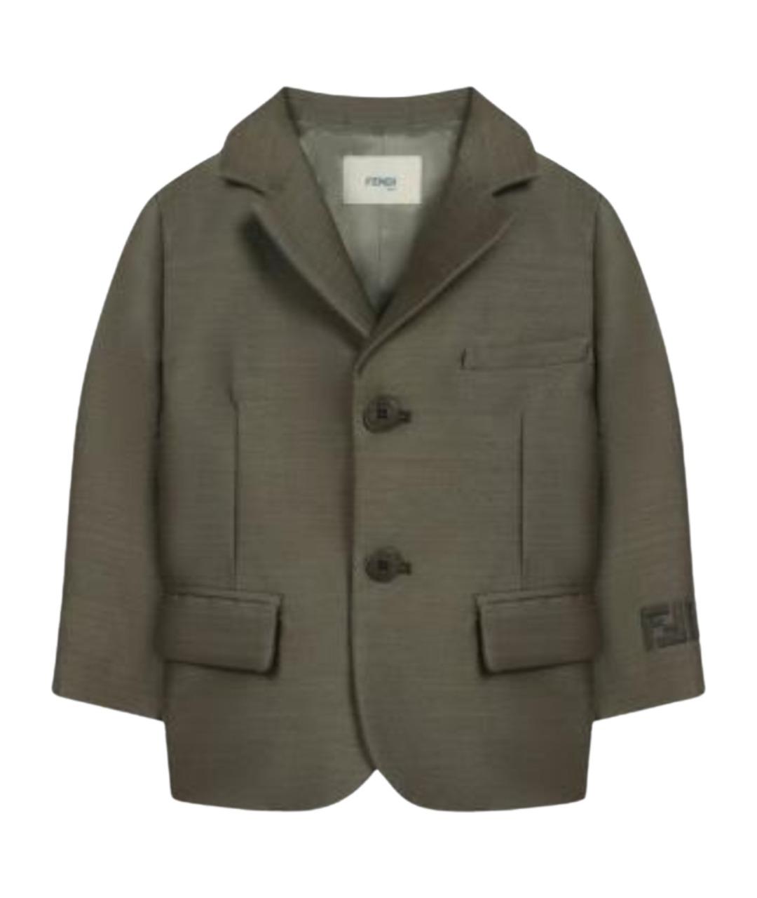 FENDI Зеленый хлопковый жакет / жилет, фото 1