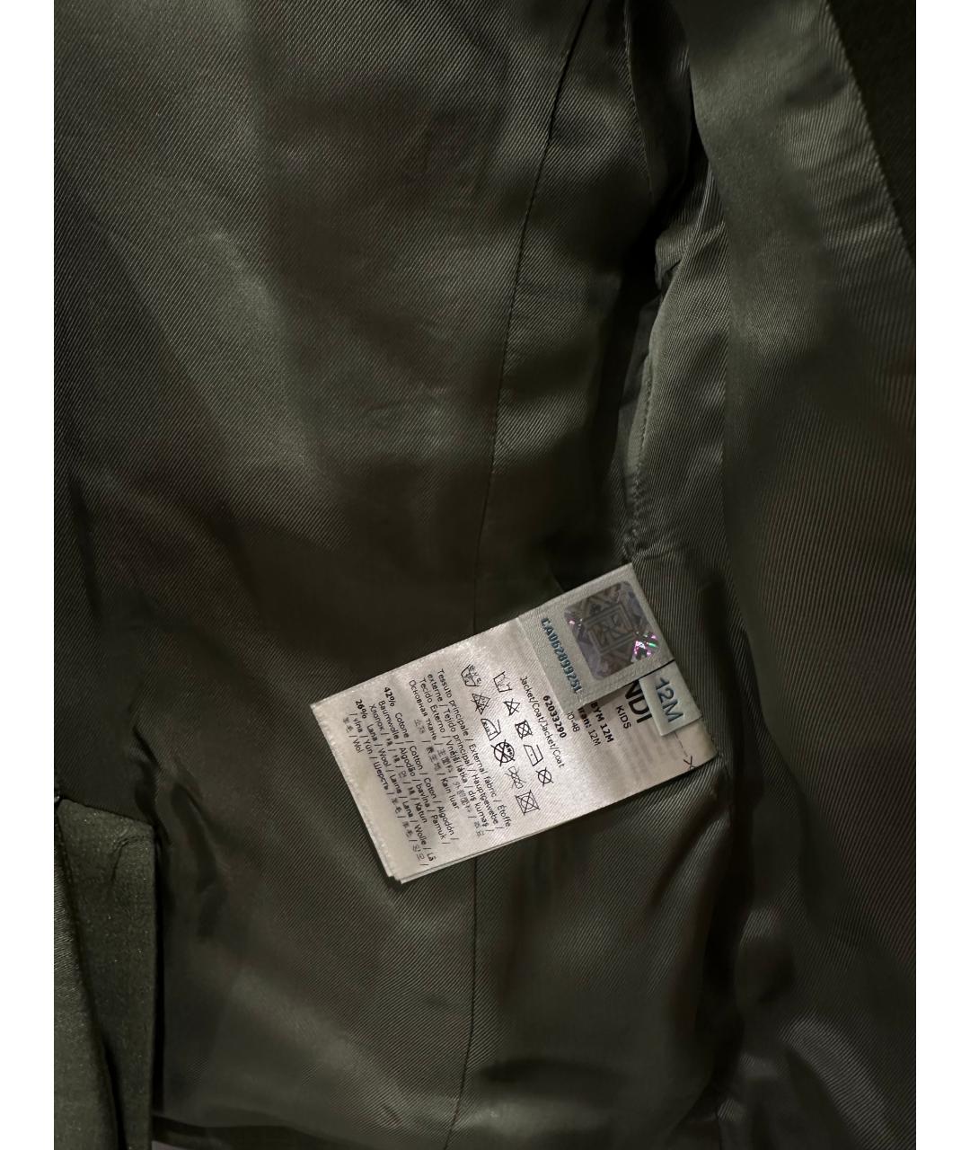 FENDI Зеленый хлопковый жакет / жилет, фото 6