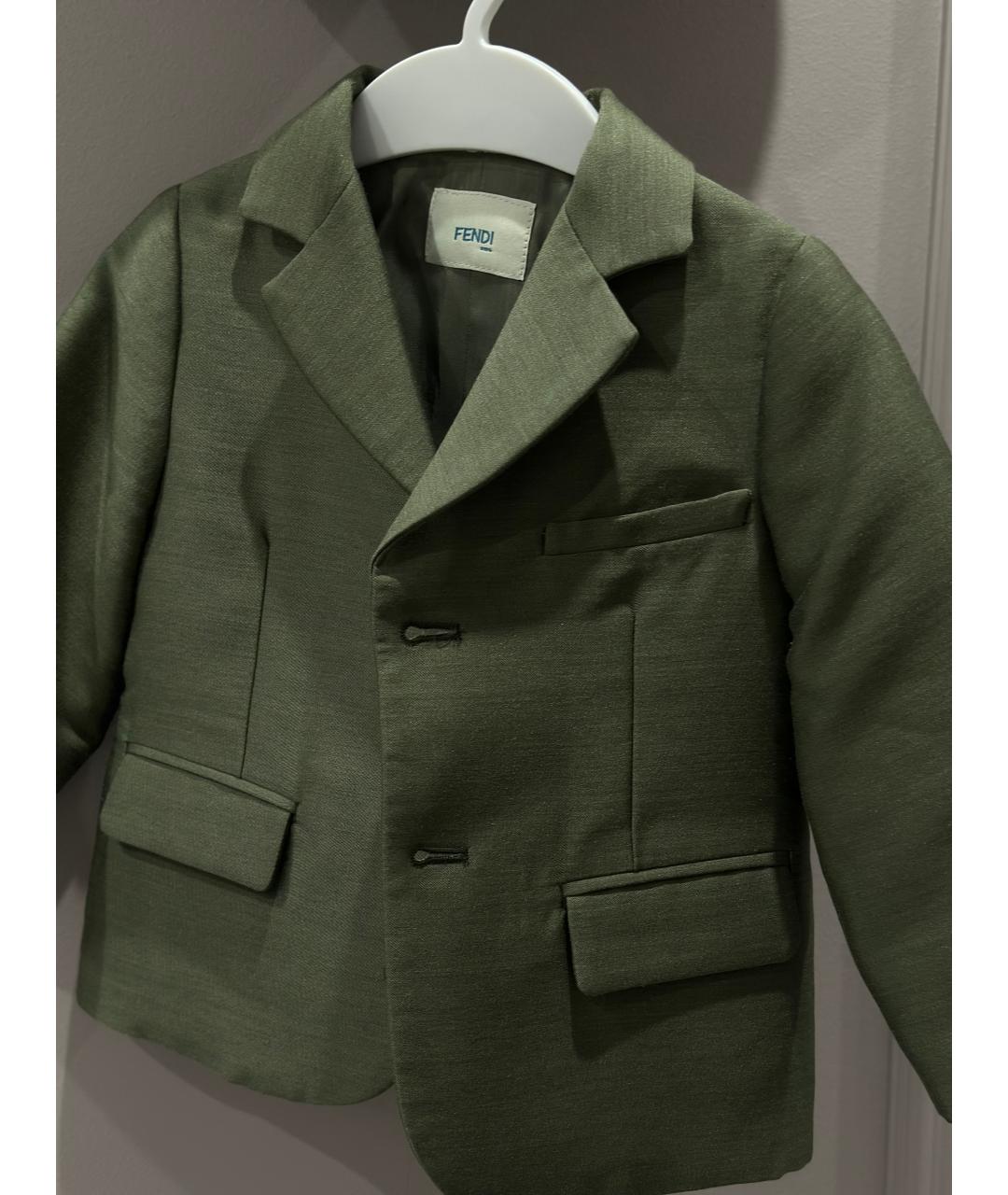 FENDI Зеленый хлопковый жакет / жилет, фото 3