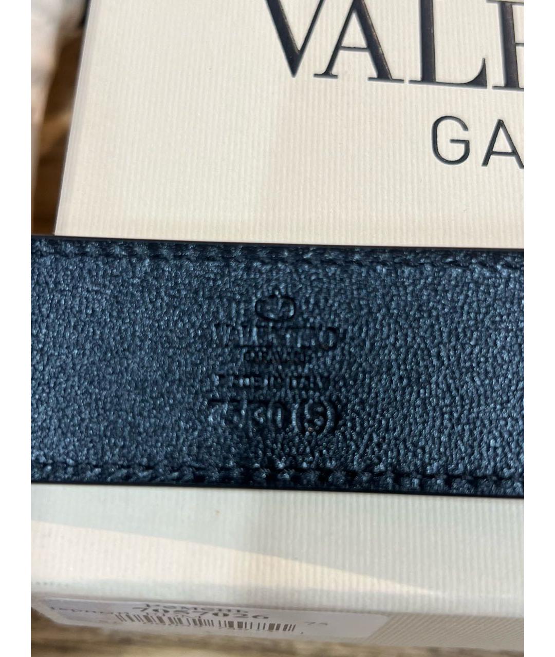 VALENTINO Черный кожаный ремень, фото 8