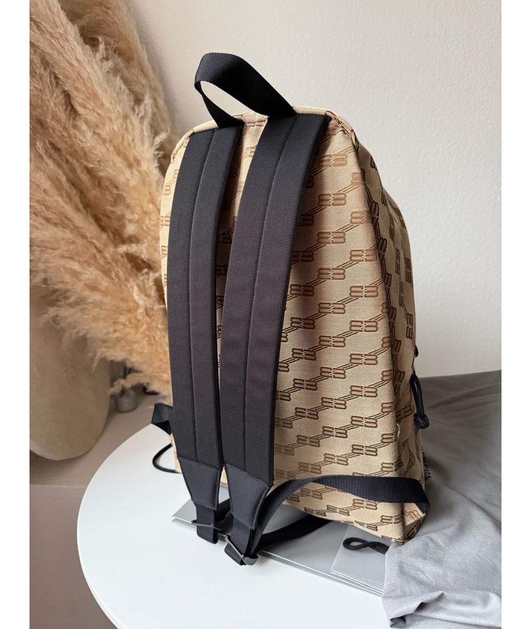 BALENCIAGA Бежевый тканевый рюкзак, фото 7