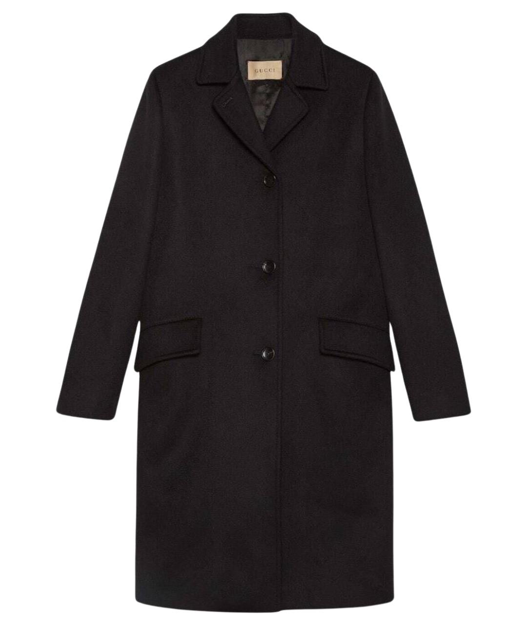 GUCCI Черное шерстяное пальто, фото 1