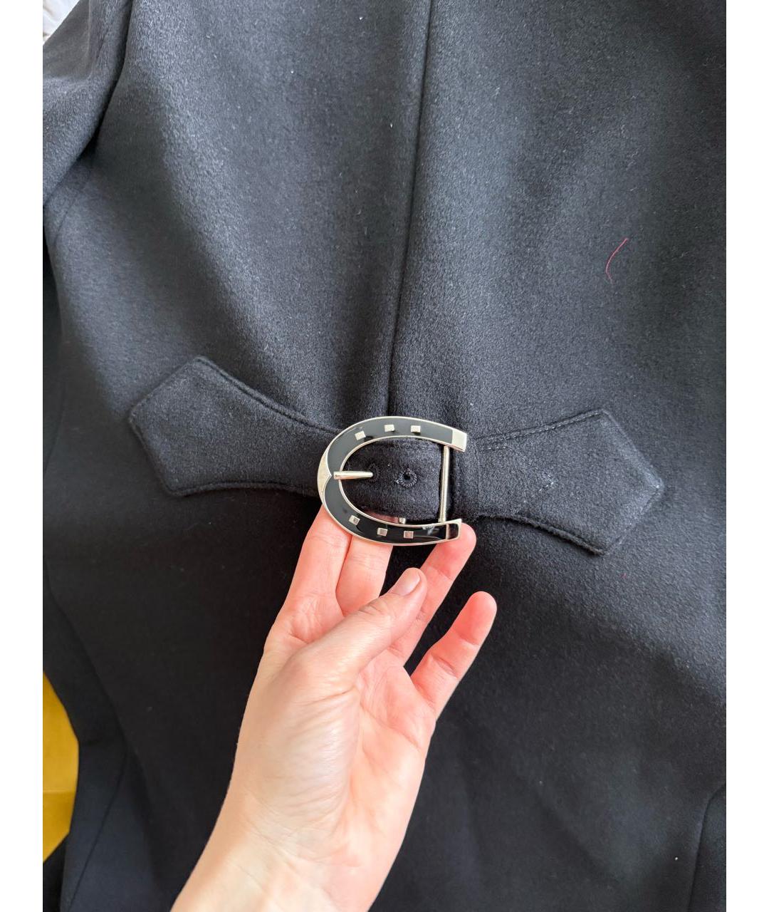 GUCCI Черное шерстяное пальто, фото 4
