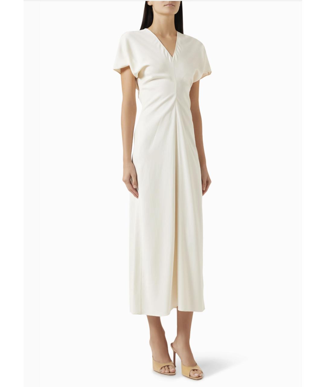 ANINE BING Белое вискозное платье, фото 3