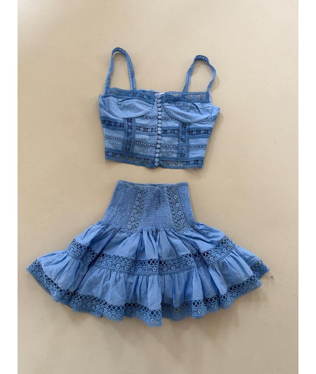 CHARO RUIZ Синий хлопковый костюм с юбками, фото 6