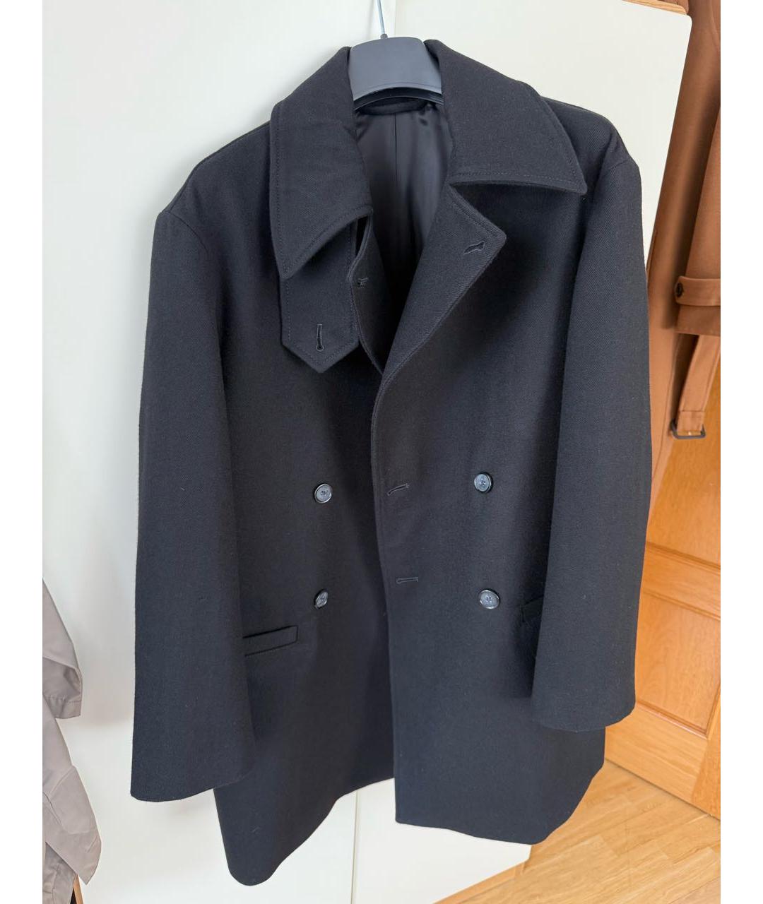 TOTEME Черное шерстяное пальто, фото 4