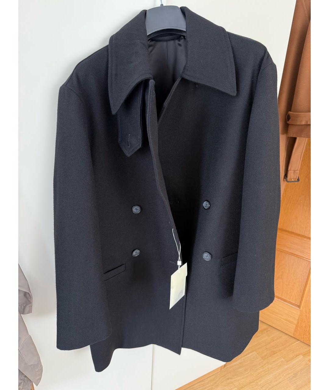 TOTEME Черное шерстяное пальто, фото 5