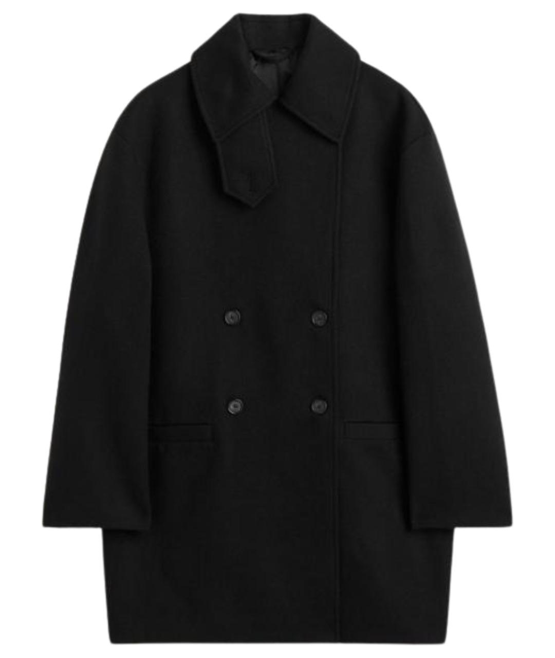 TOTEME Черное шерстяное пальто, фото 9
