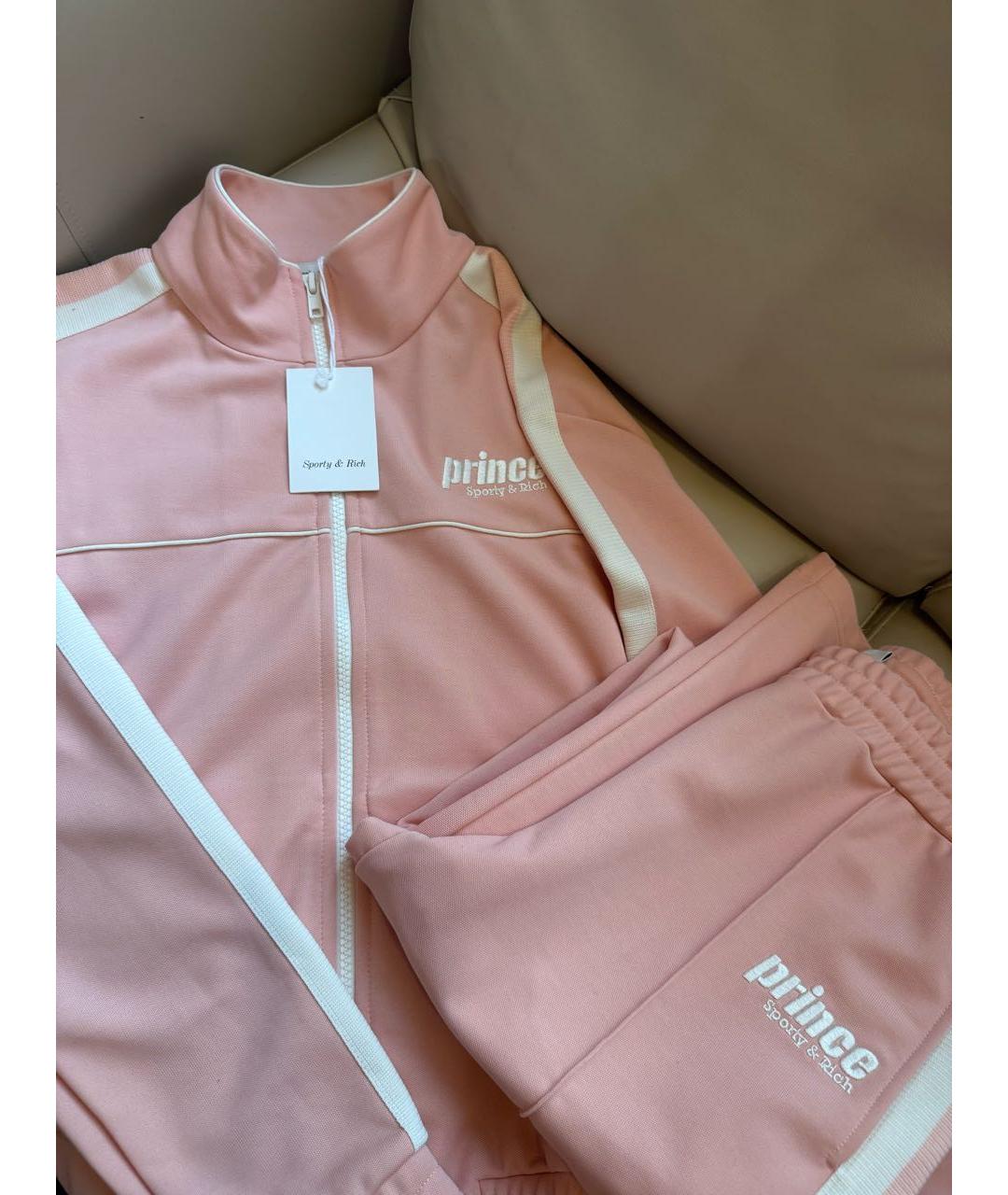 SPORTY AND RICH Розовый полиэстеровый спортивные костюмы, фото 4