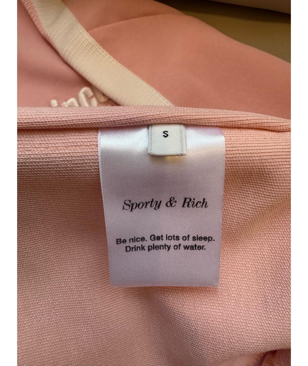 SPORTY AND RICH Розовый полиэстеровый спортивные костюмы, фото 6