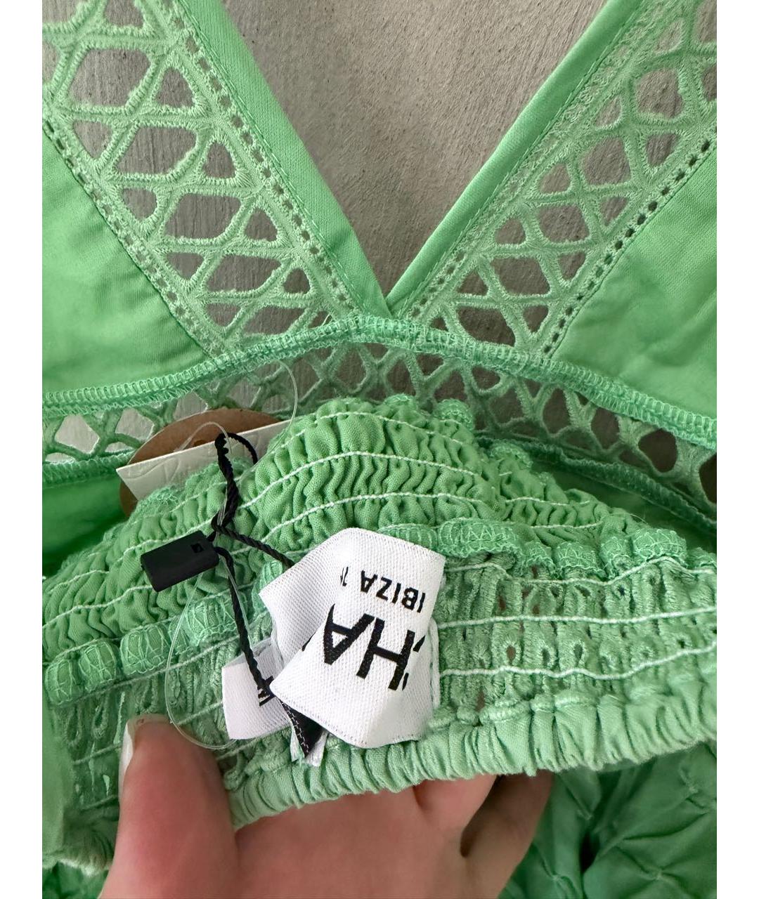 CHARO RUIZ Зеленый хлопковый сарафан, фото 3