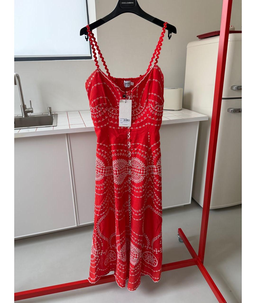 CHARO RUIZ Красный хлопковый сарафан, фото 5