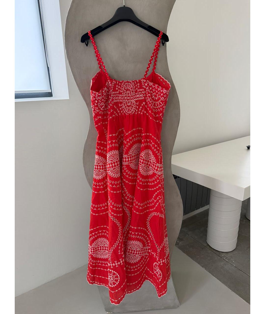 CHARO RUIZ Красный хлопковый сарафан, фото 8