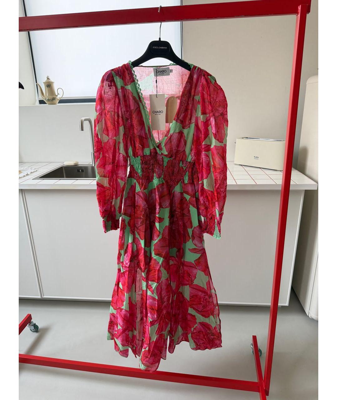 CHARO RUIZ Мульти хлопковое коктейльное платье, фото 3