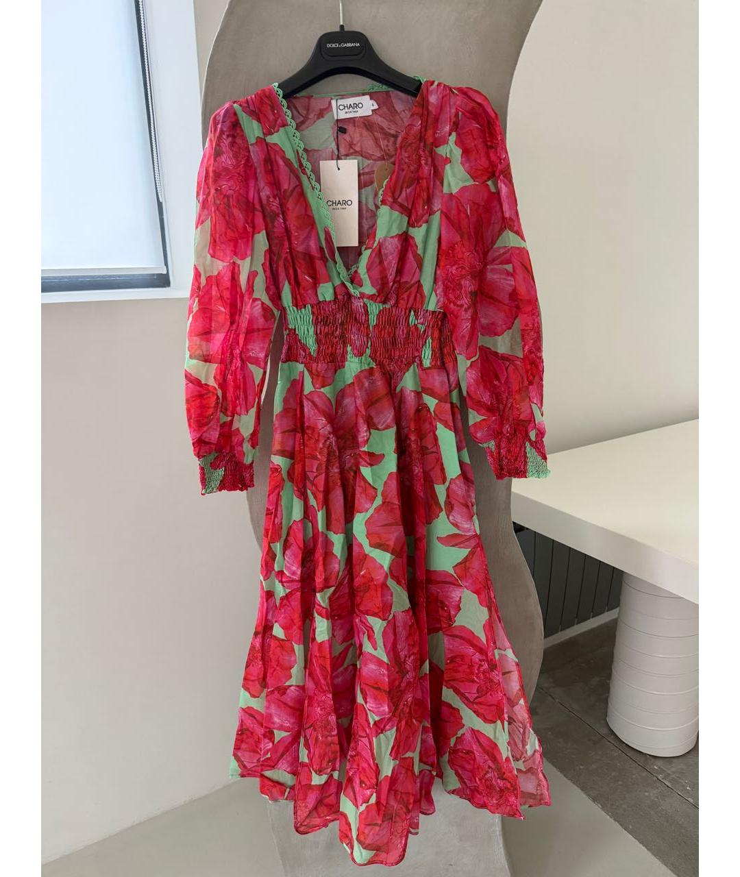 CHARO RUIZ Мульти хлопковое коктейльное платье, фото 8