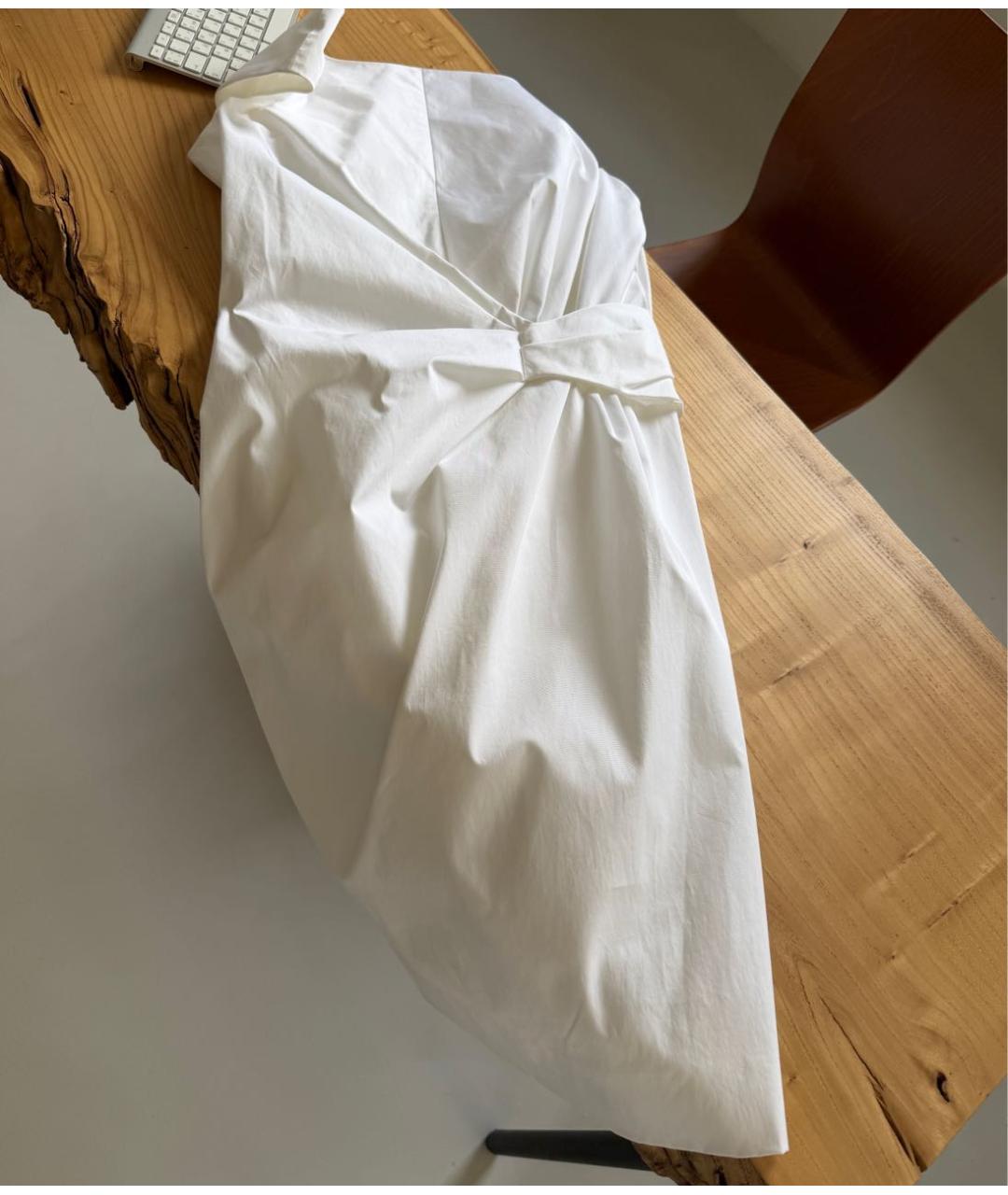 CHRISTIAN DIOR Белое хлопковое повседневное платье, фото 7