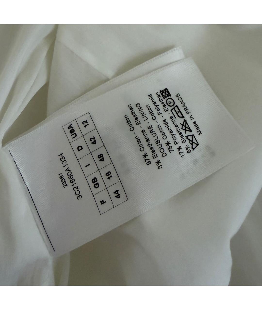 CHRISTIAN DIOR Белое хлопковое повседневное платье, фото 6