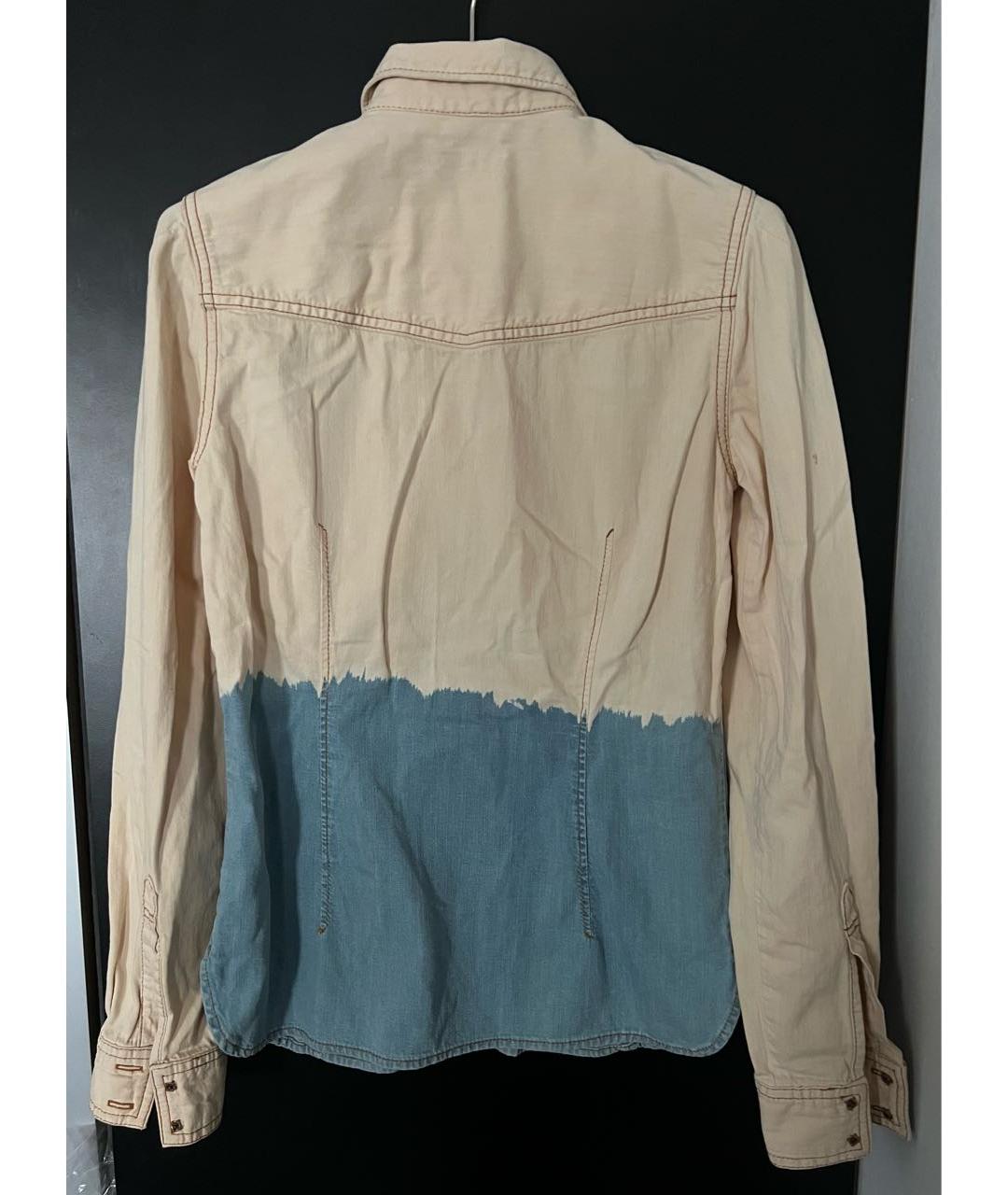 DRIES VAN NOTEN Бежевая хлопковая рубашка, фото 2