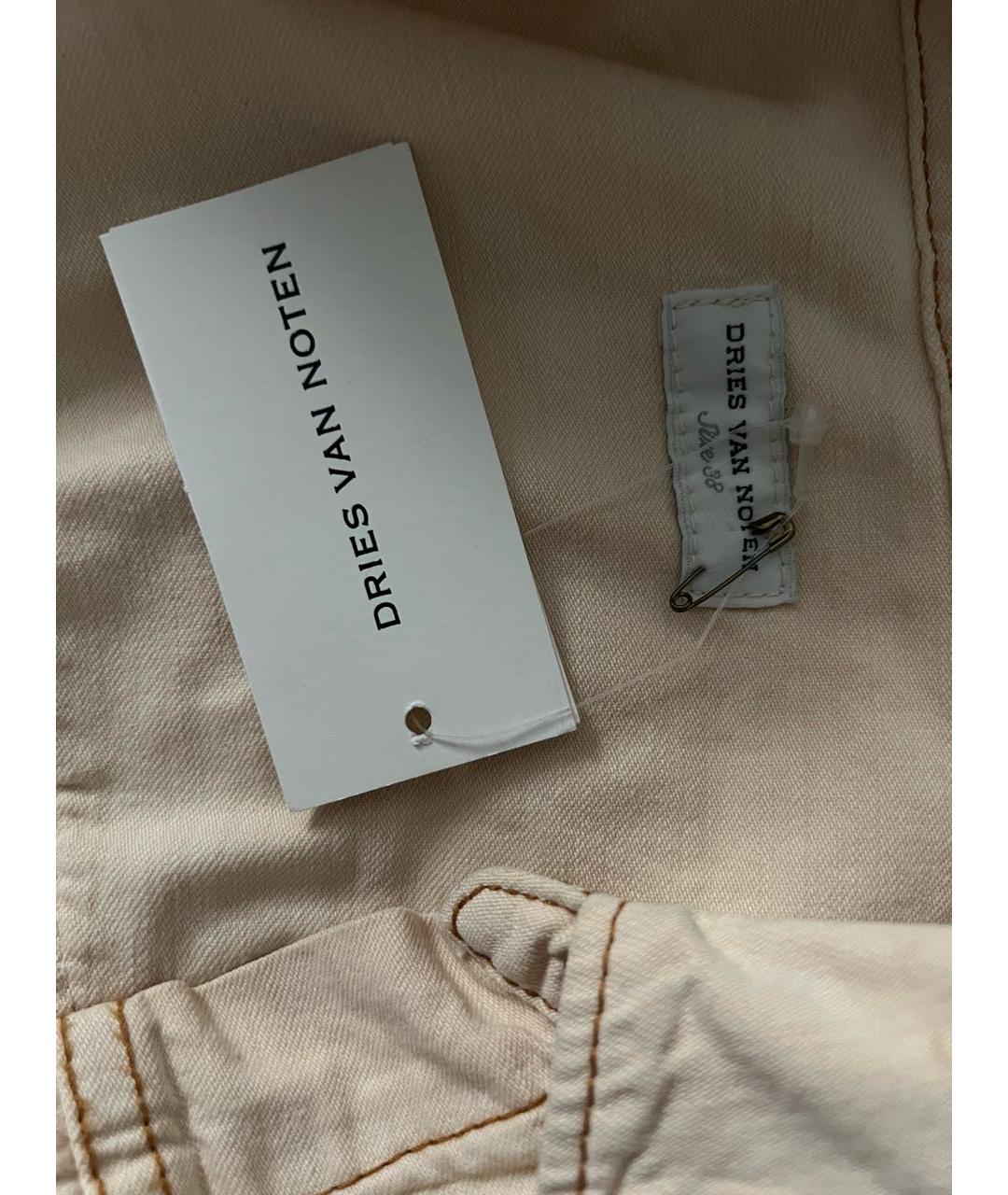 DRIES VAN NOTEN Бежевая хлопковая рубашка, фото 3