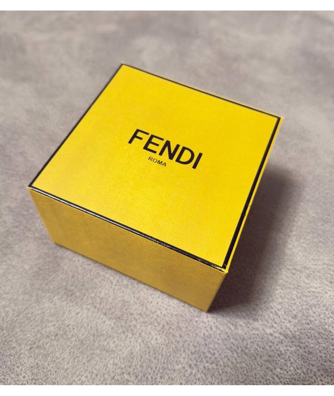 FENDI Золотые металлические серьги, фото 5