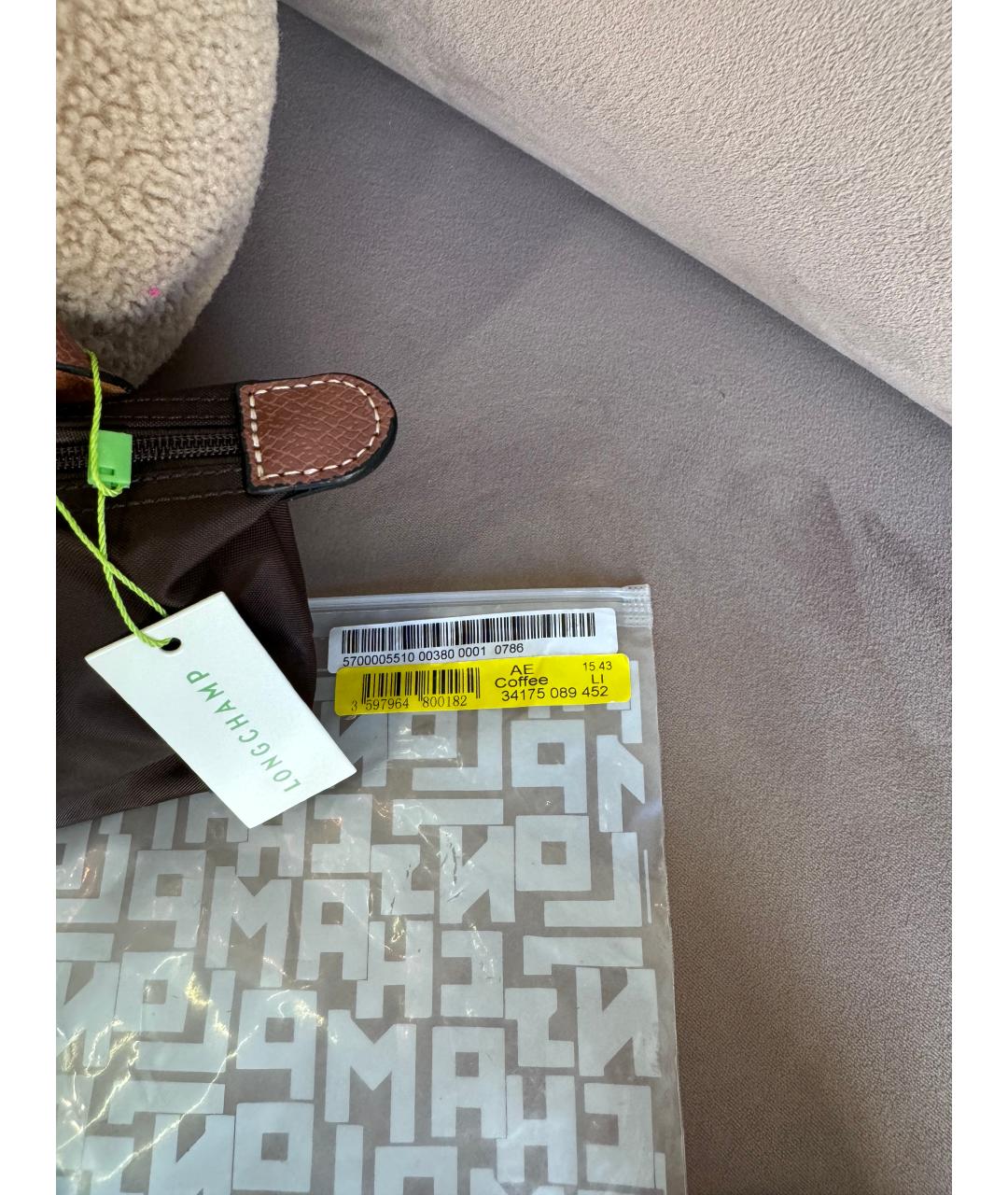 LONGCHAMP Коричневая кожаная сумка через плечо, фото 4