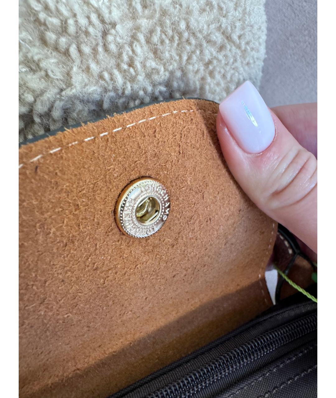 LONGCHAMP Коричневая кожаная сумка через плечо, фото 3