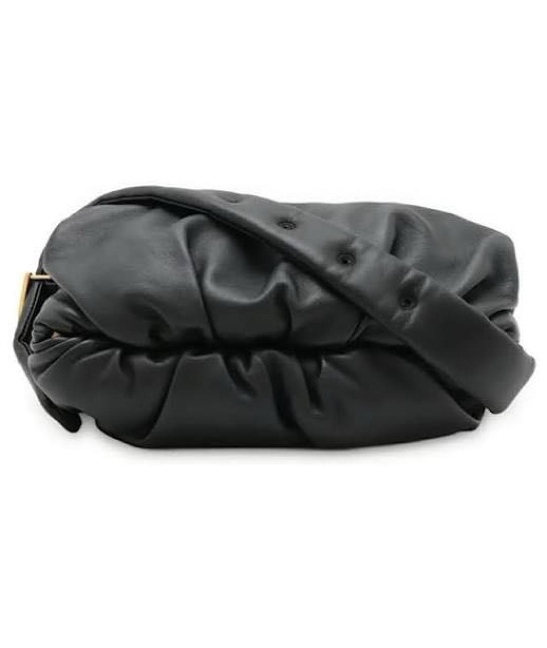 BOTTEGA VENETA Черная кожаная сумка через плечо, фото 3