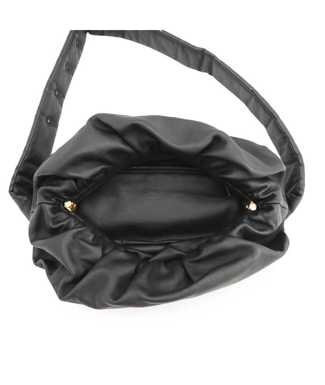 BOTTEGA VENETA Черная кожаная сумка через плечо, фото 2