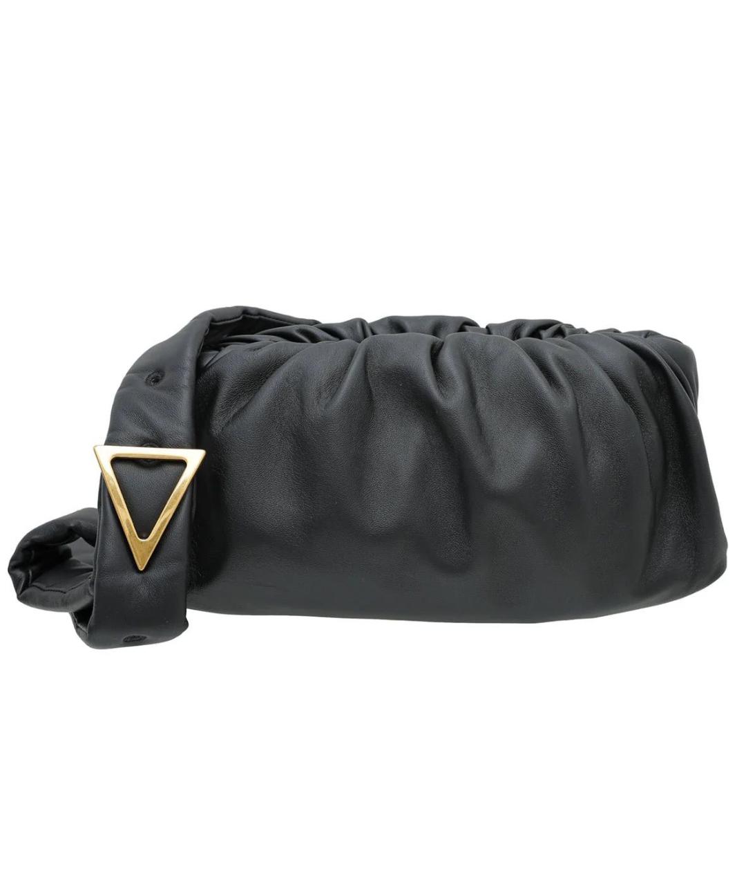 BOTTEGA VENETA Черная кожаная сумка через плечо, фото 8