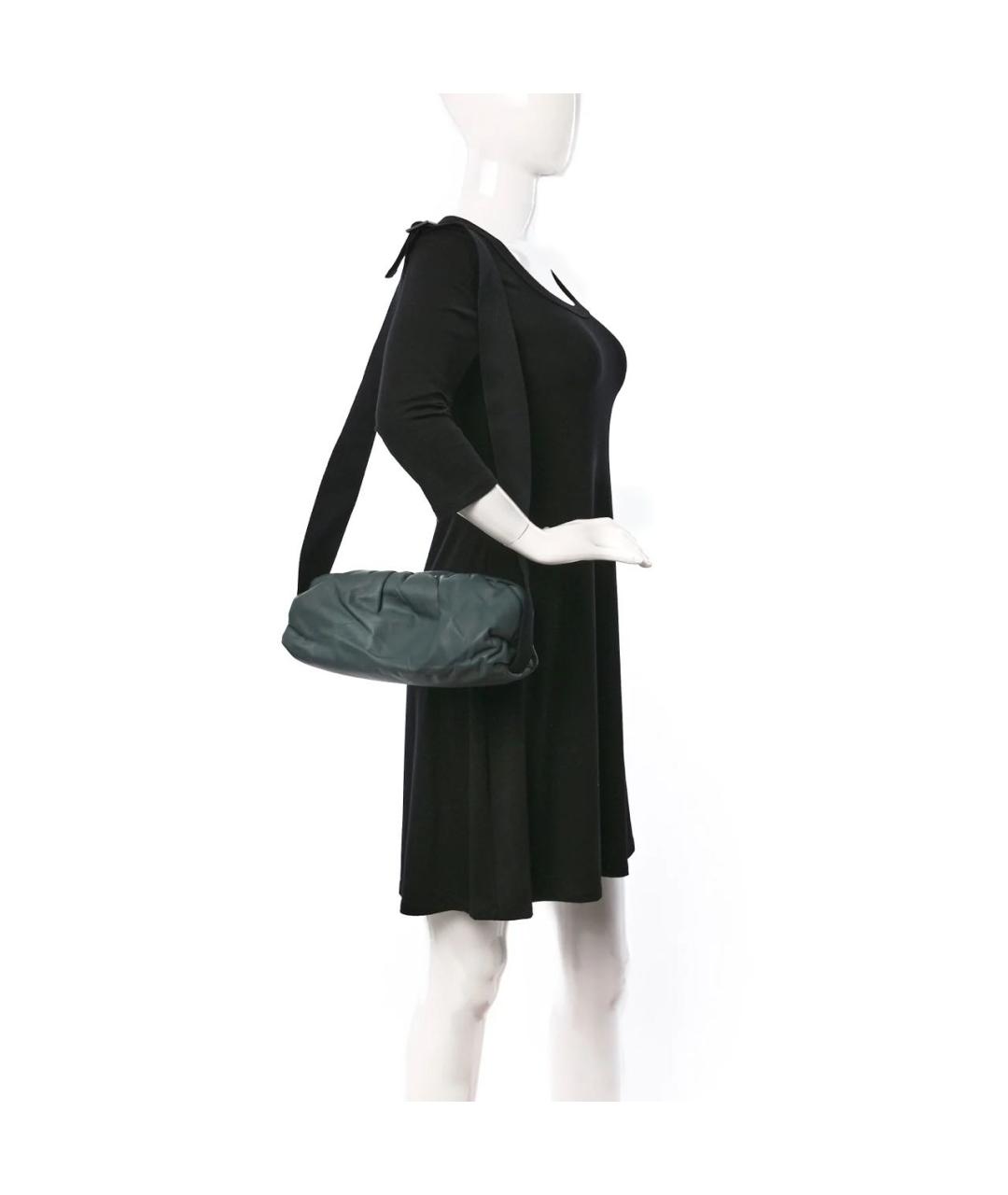 BOTTEGA VENETA Черная кожаная сумка через плечо, фото 6