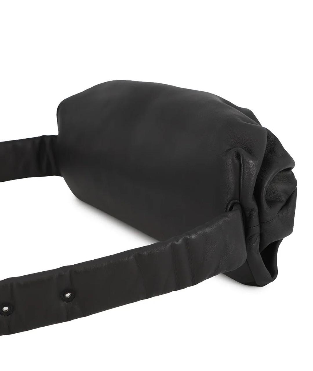 BOTTEGA VENETA Черная кожаная сумка через плечо, фото 4