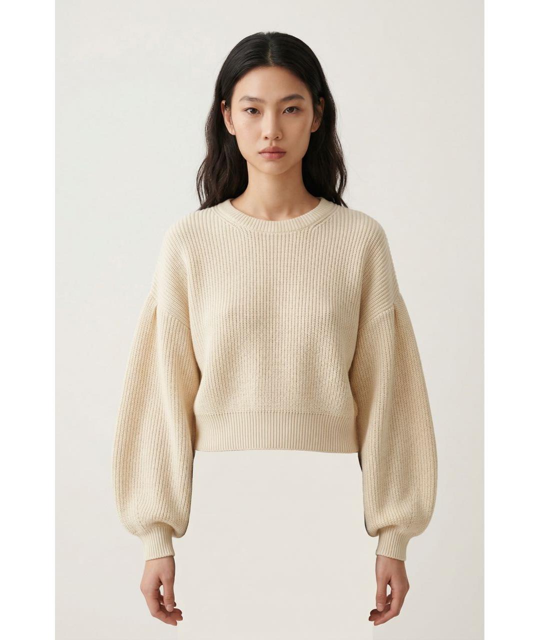 VALENTINO Бежевый кашемировый джемпер / свитер, фото 3