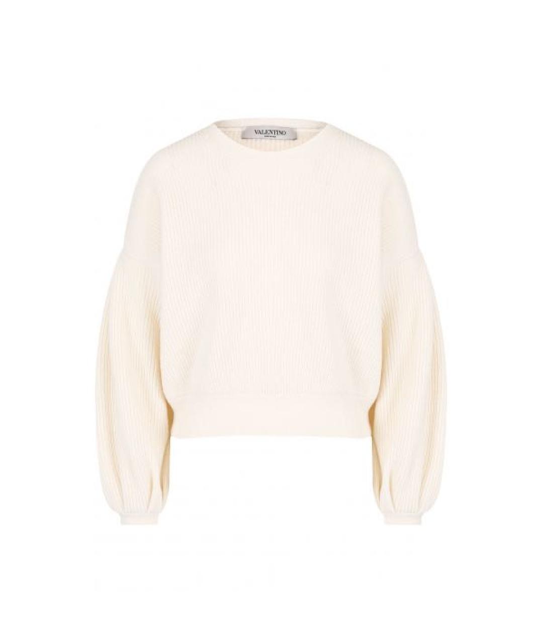 VALENTINO Бежевый кашемировый джемпер / свитер, фото 8