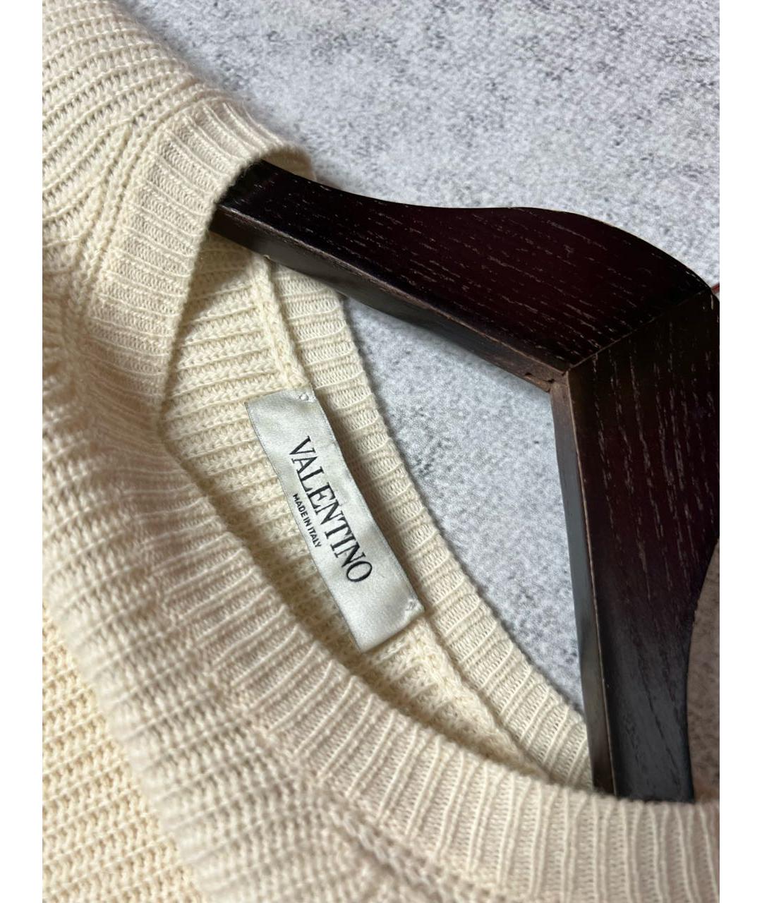 VALENTINO Бежевый кашемировый джемпер / свитер, фото 6