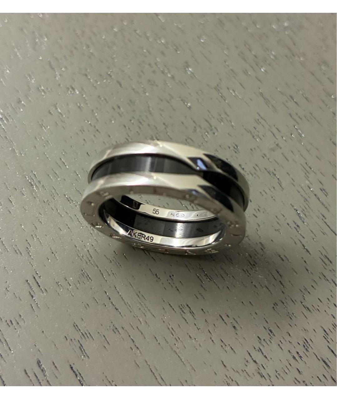 BVLGARI Черное серебряное кольцо, фото 3