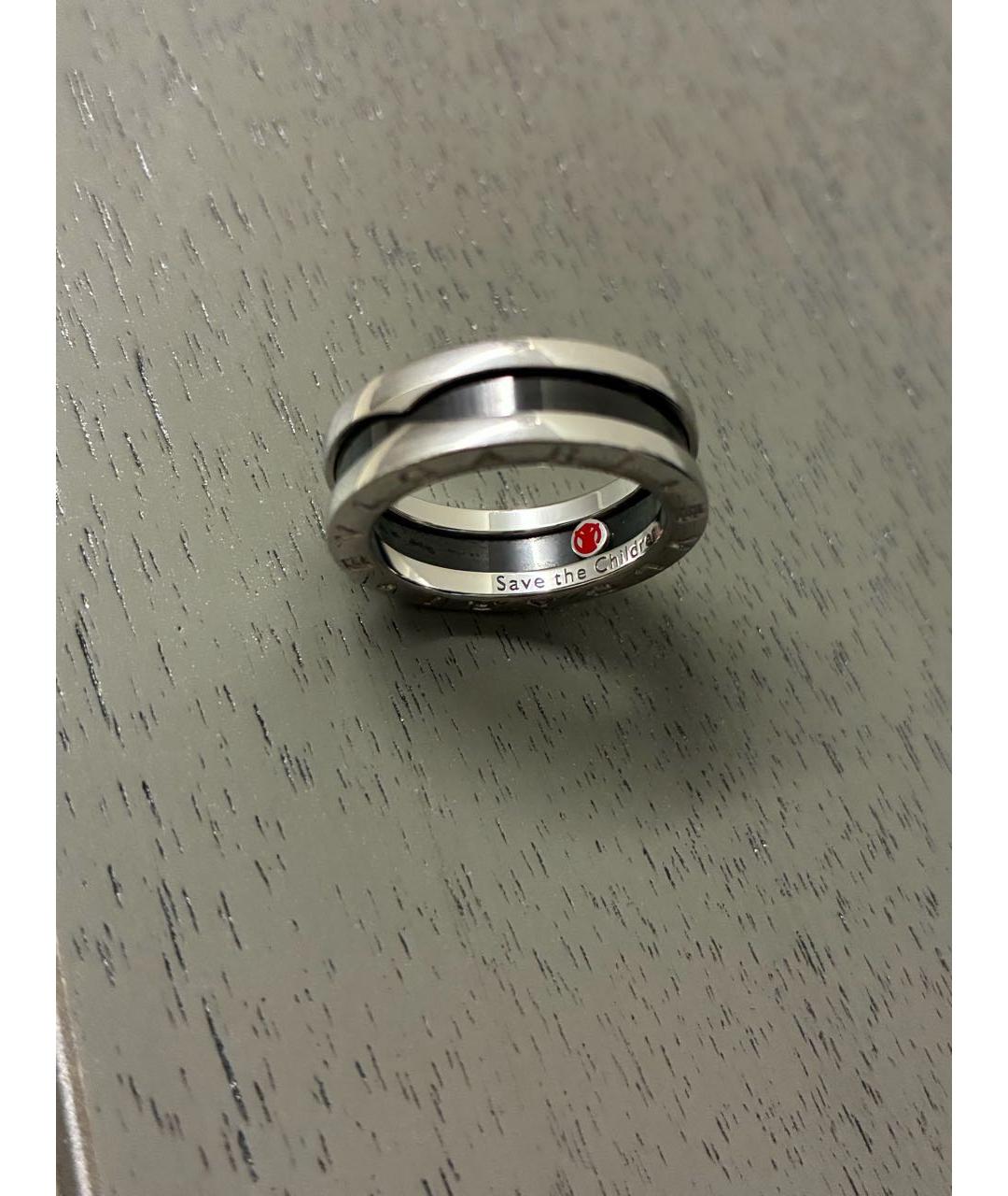 BVLGARI Черное серебряное кольцо, фото 2