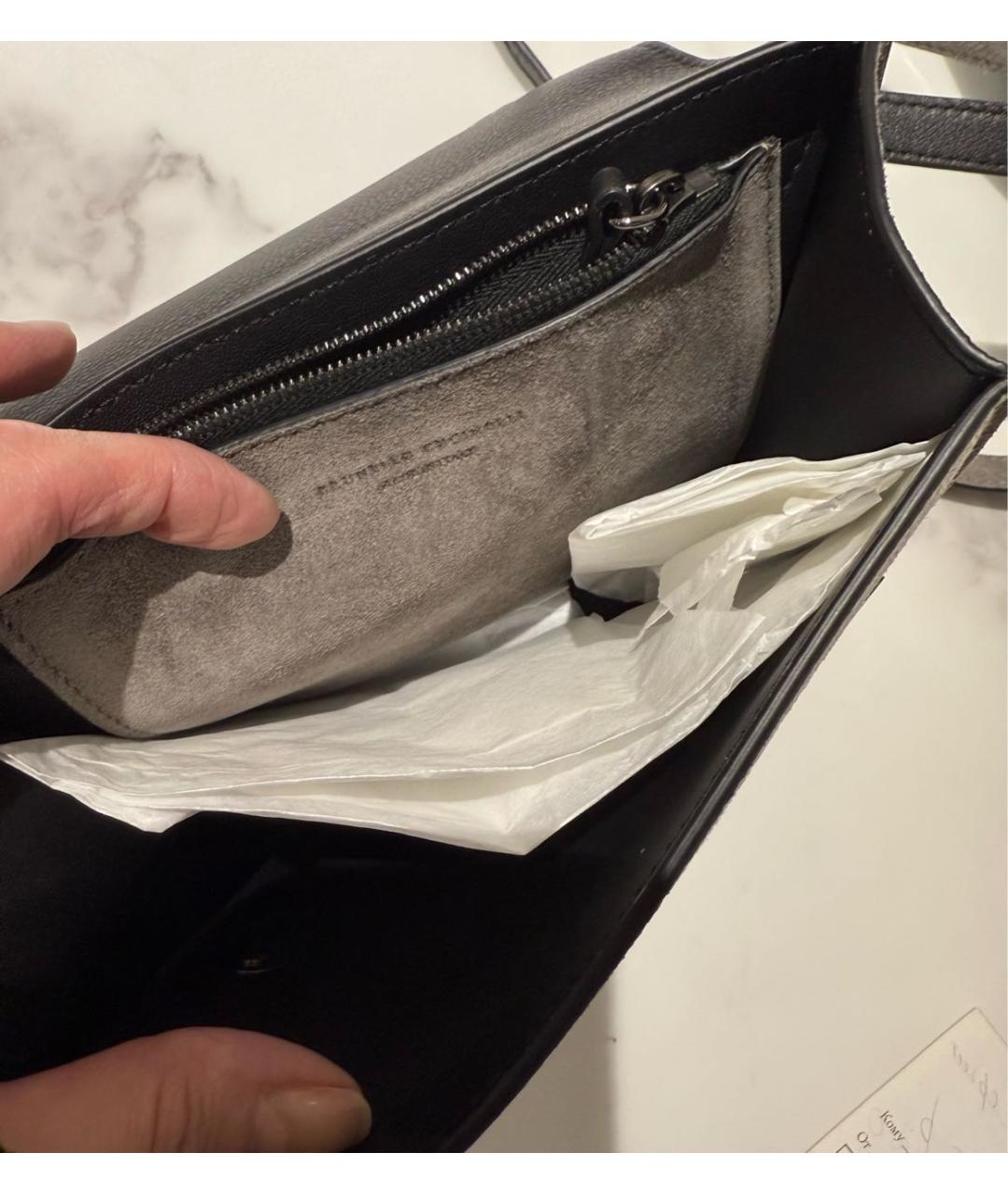 BRUNELLO CUCINELLI Серая замшевая сумка через плечо, фото 6