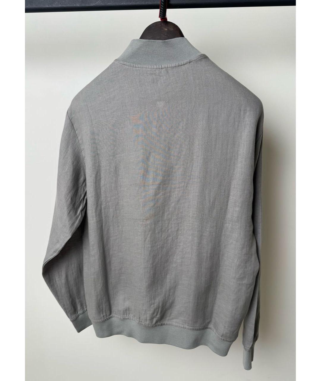 KITON Серая льняная куртка, фото 3