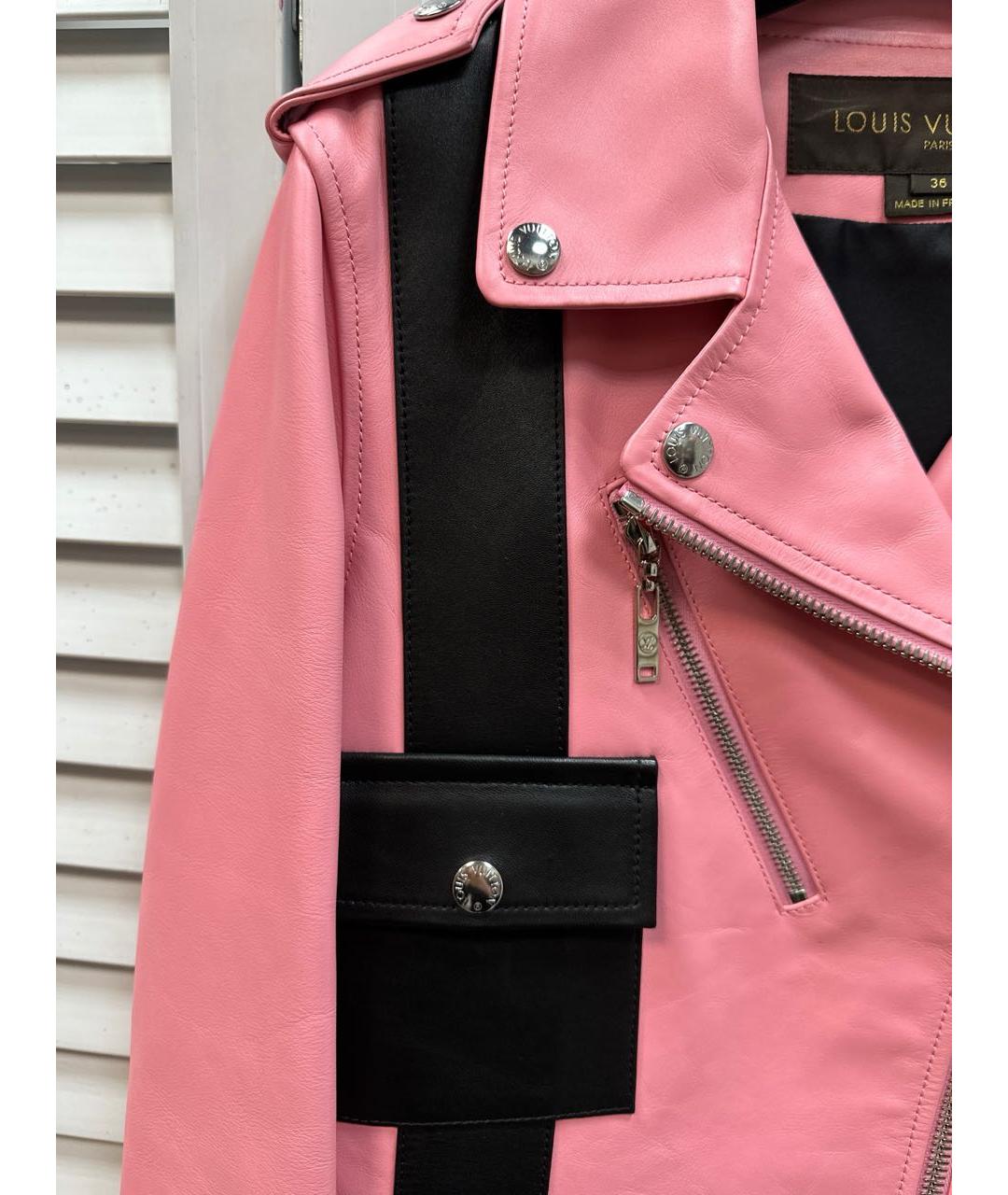 LOUIS VUITTON Розовая кожаная куртка, фото 5