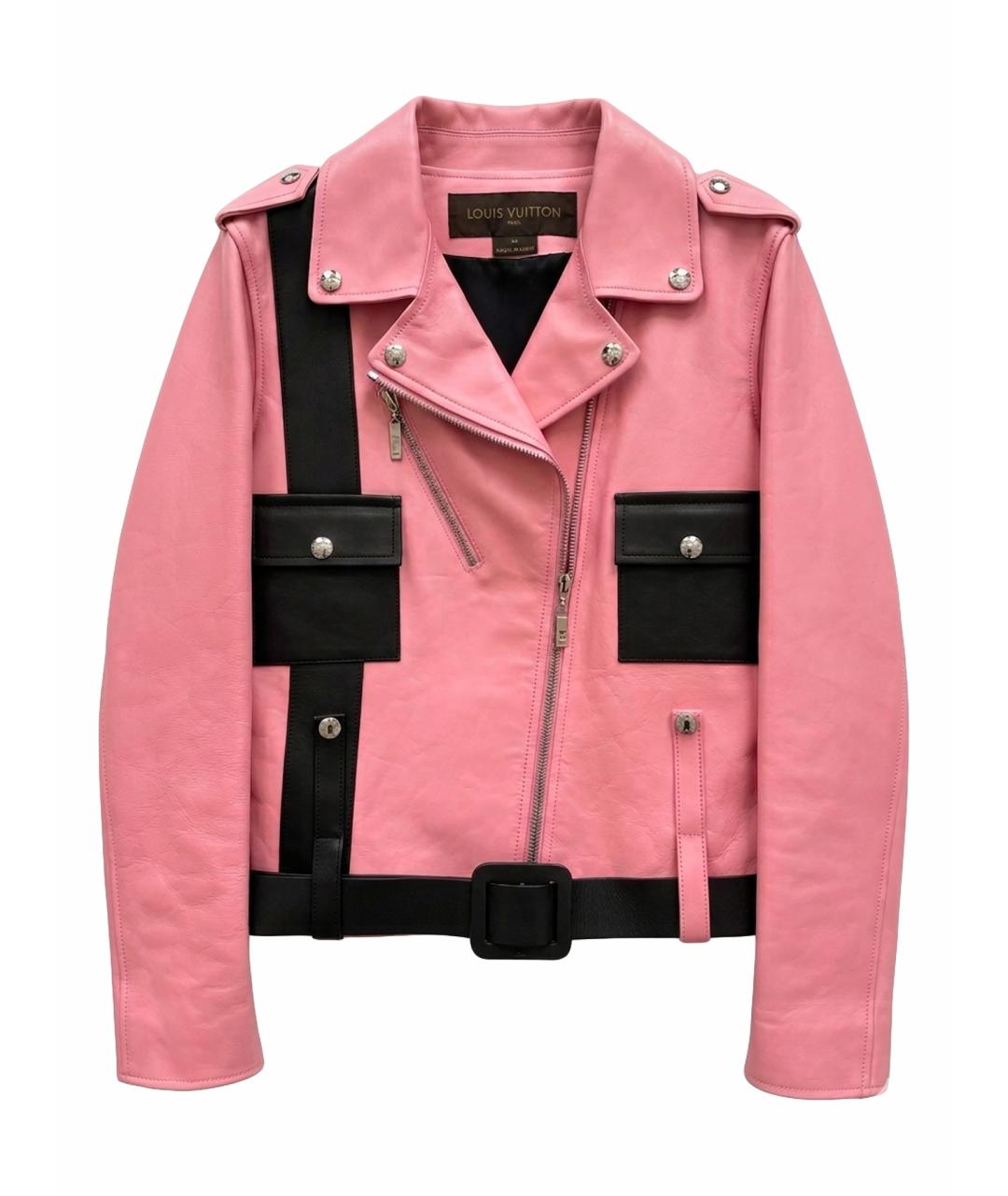 LOUIS VUITTON Розовая кожаная куртка, фото 1