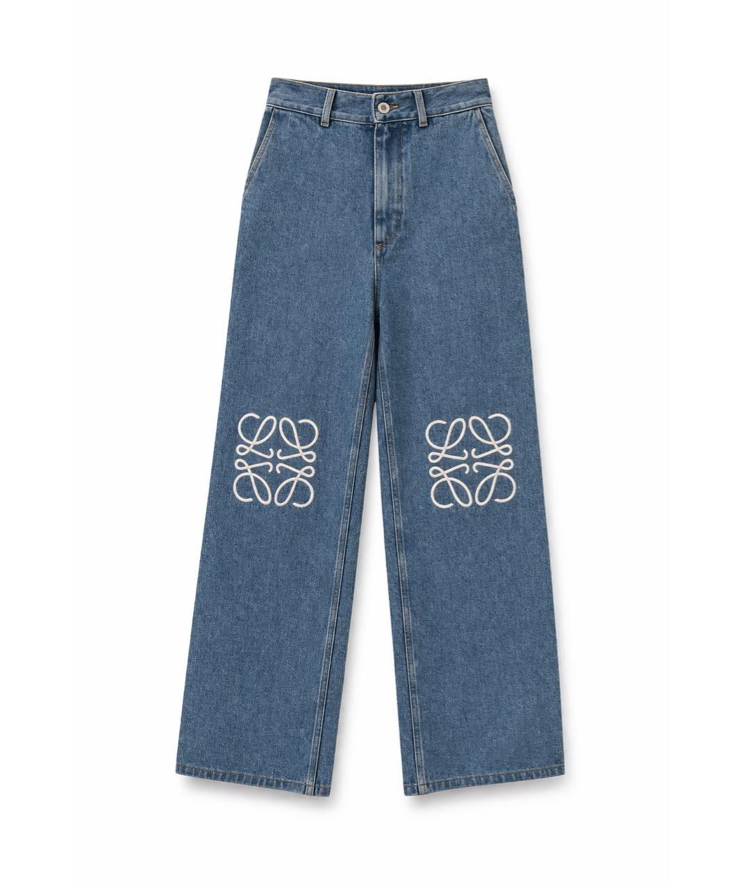 LOEWE Голубые хлопковые прямые джинсы, фото 5