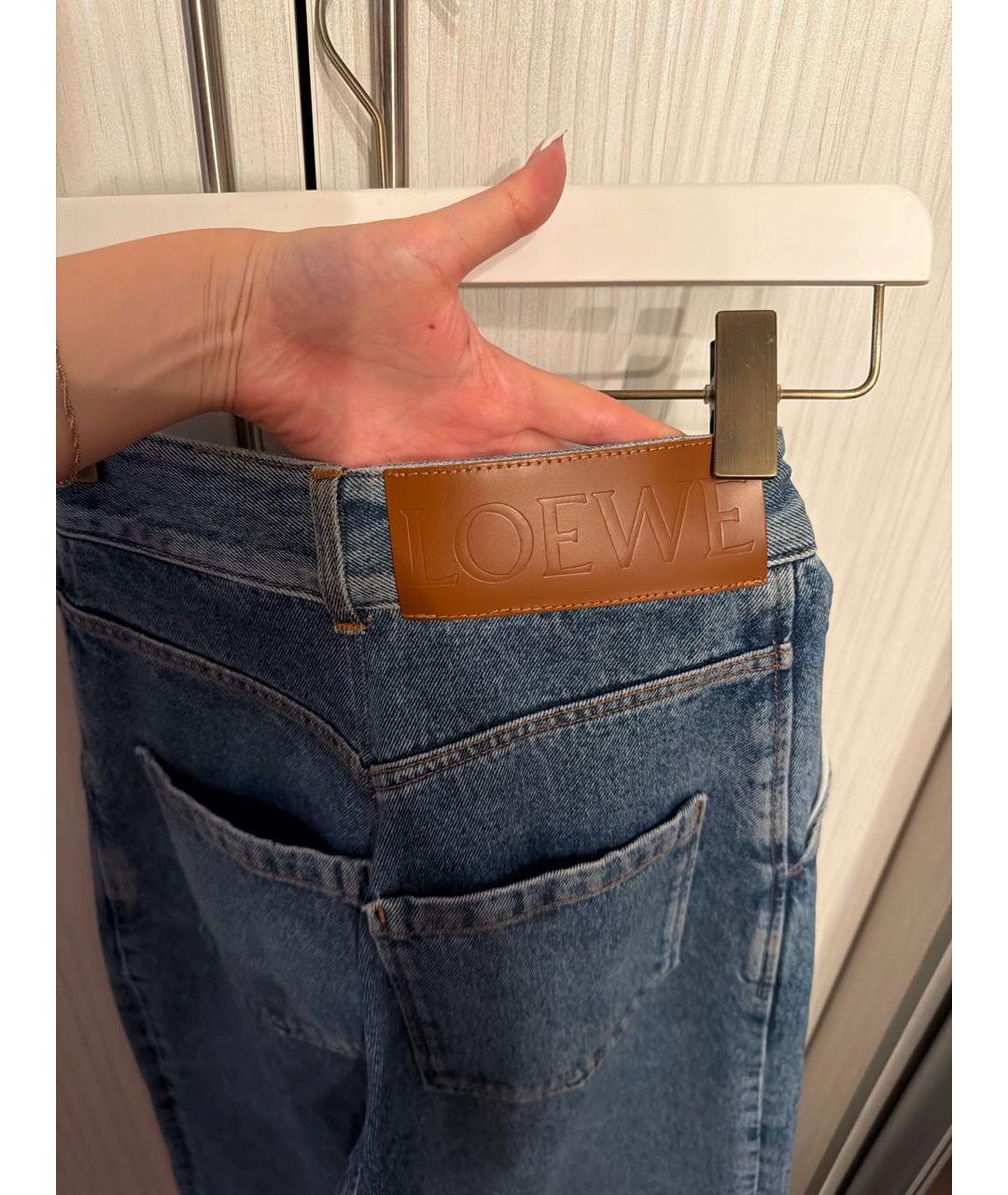 LOEWE Голубые хлопковые прямые джинсы, фото 3