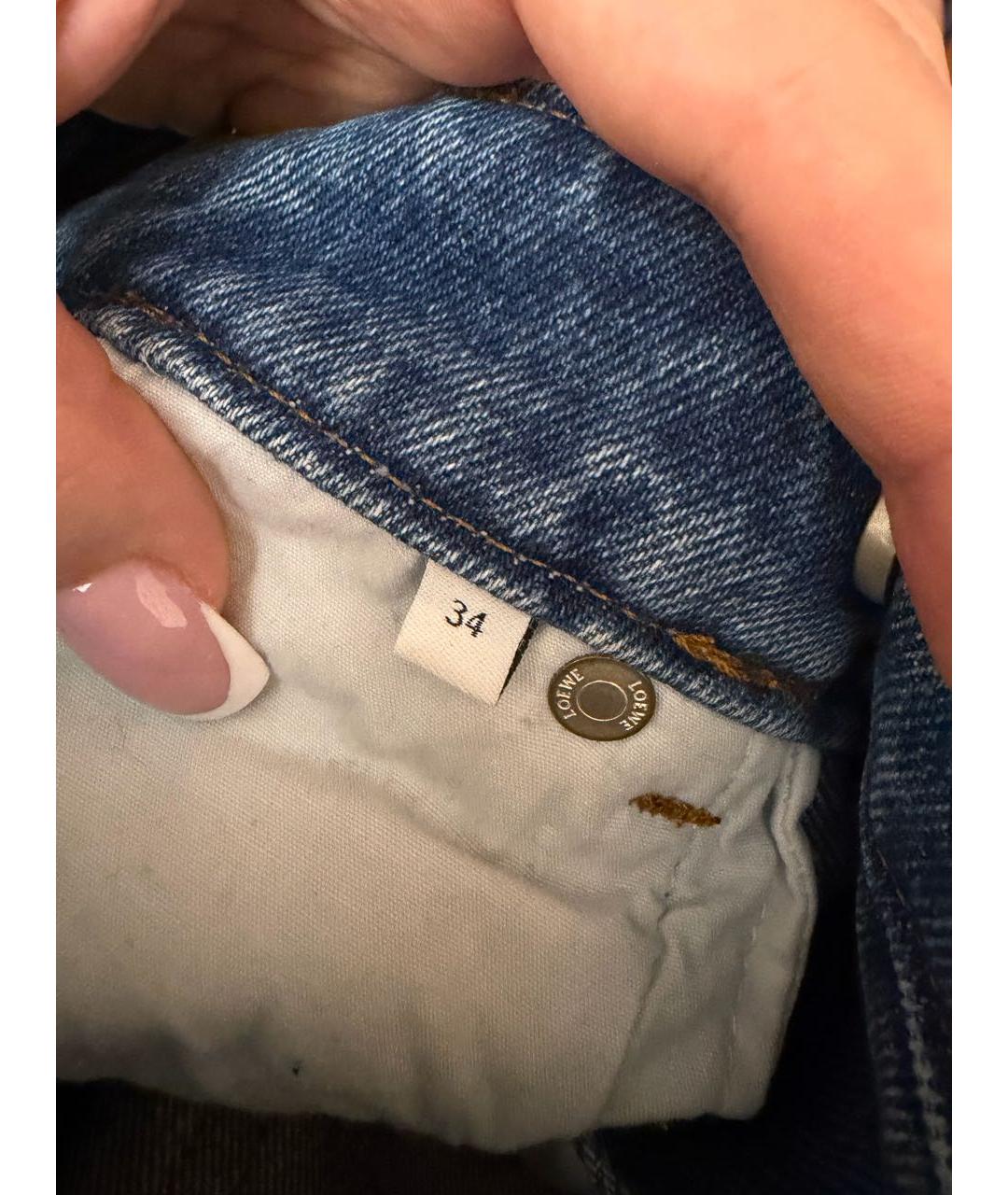 LOEWE Голубые хлопковые прямые джинсы, фото 5