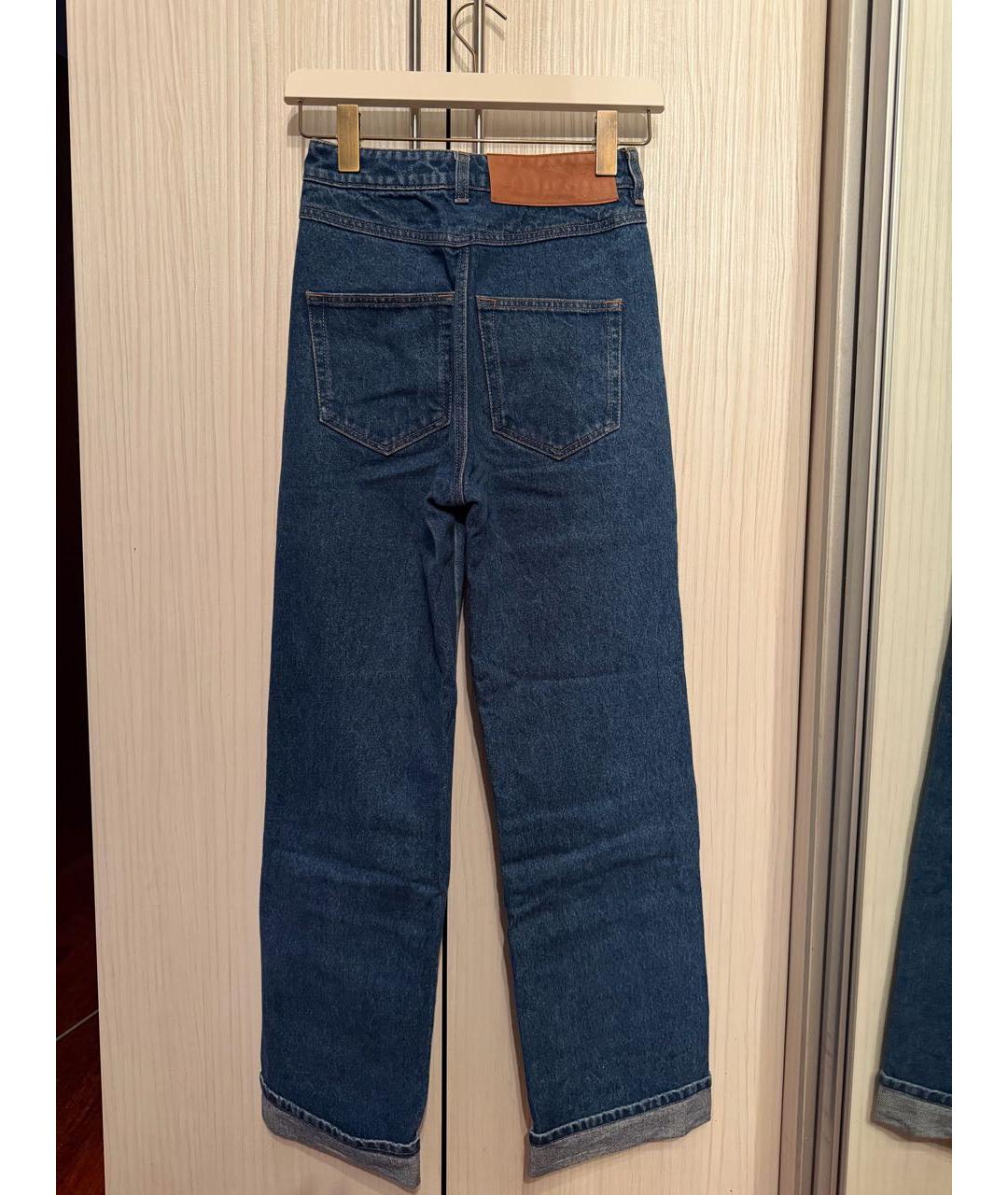 LOEWE Голубые хлопковые прямые джинсы, фото 2