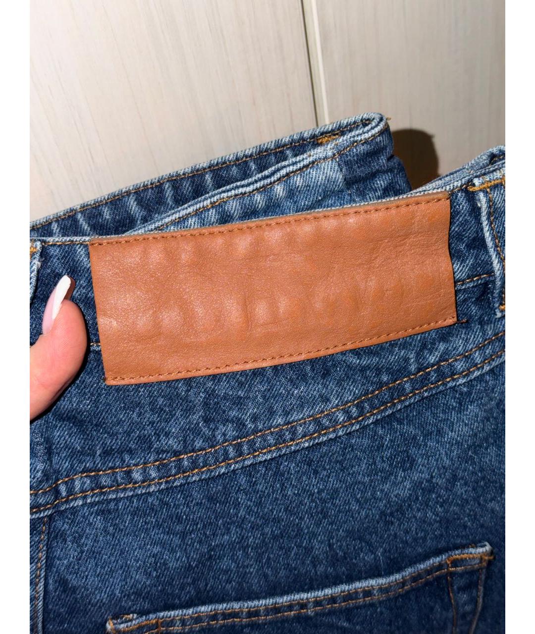 LOEWE Голубые хлопковые прямые джинсы, фото 6